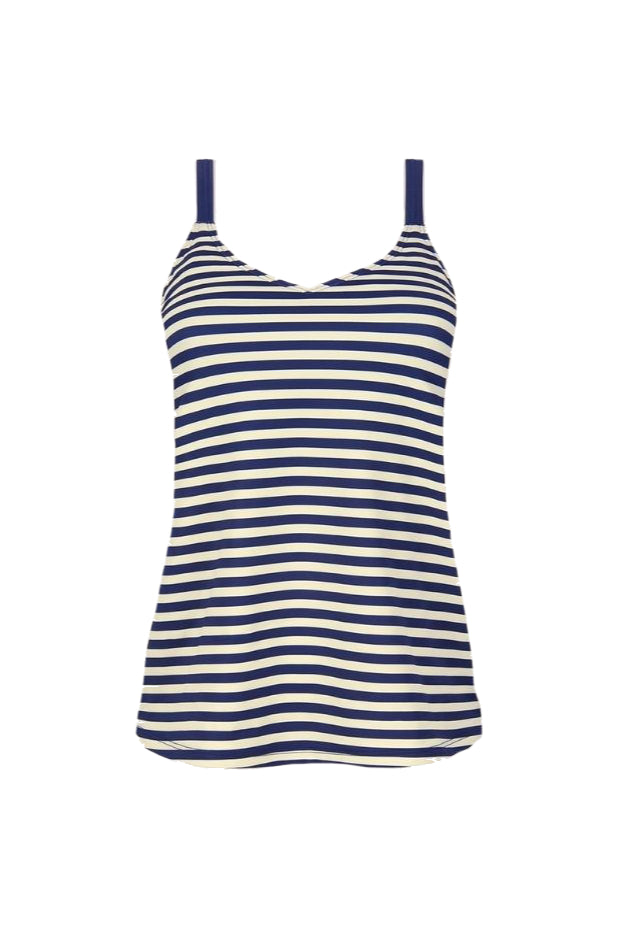 Amoena Casoria Tankini Top - Navy/Off-White