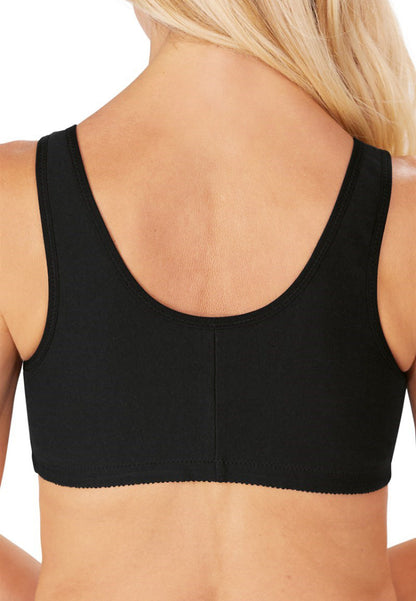 Amoena Frances Wire-Free Front-Closure Bra - Black