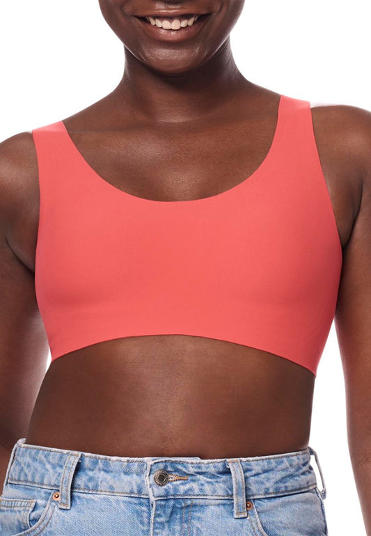 Amoena Linda soft bra front view showing seamless molded cups and wide shoulder straps