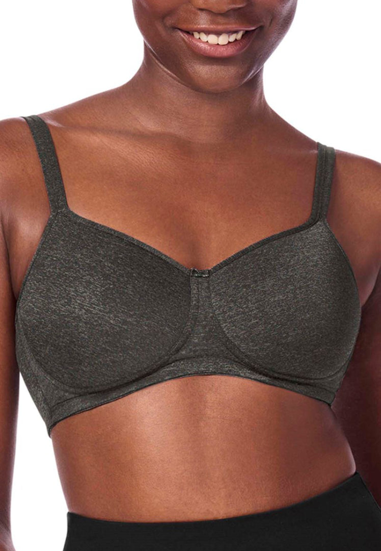 Amoena Melinda Wire-Free Padded Bra - Dark Grey Melange