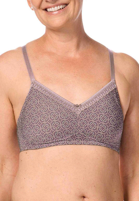 Amoena Liz Wire-Free Bra - Mauve Multi