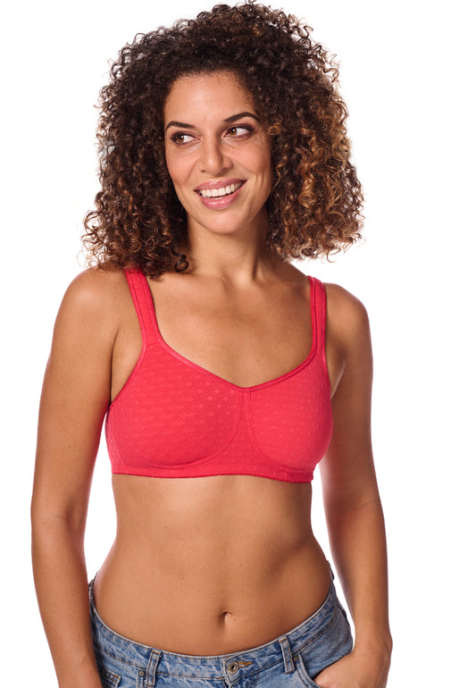 Amoena Tiana Wire-Free Bra - Hot Pink