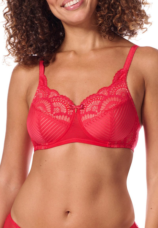 Amoena Karolina Padded Wire-Free Bra - Hot Pink/Sand