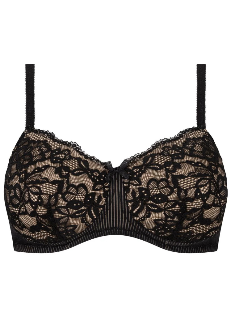 Amoena Kyra Wire-Free Padded Bra - Black Sand