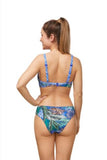 City Safari Bikini TOP ONLY-Jungle Blue 10B FINAL SALE