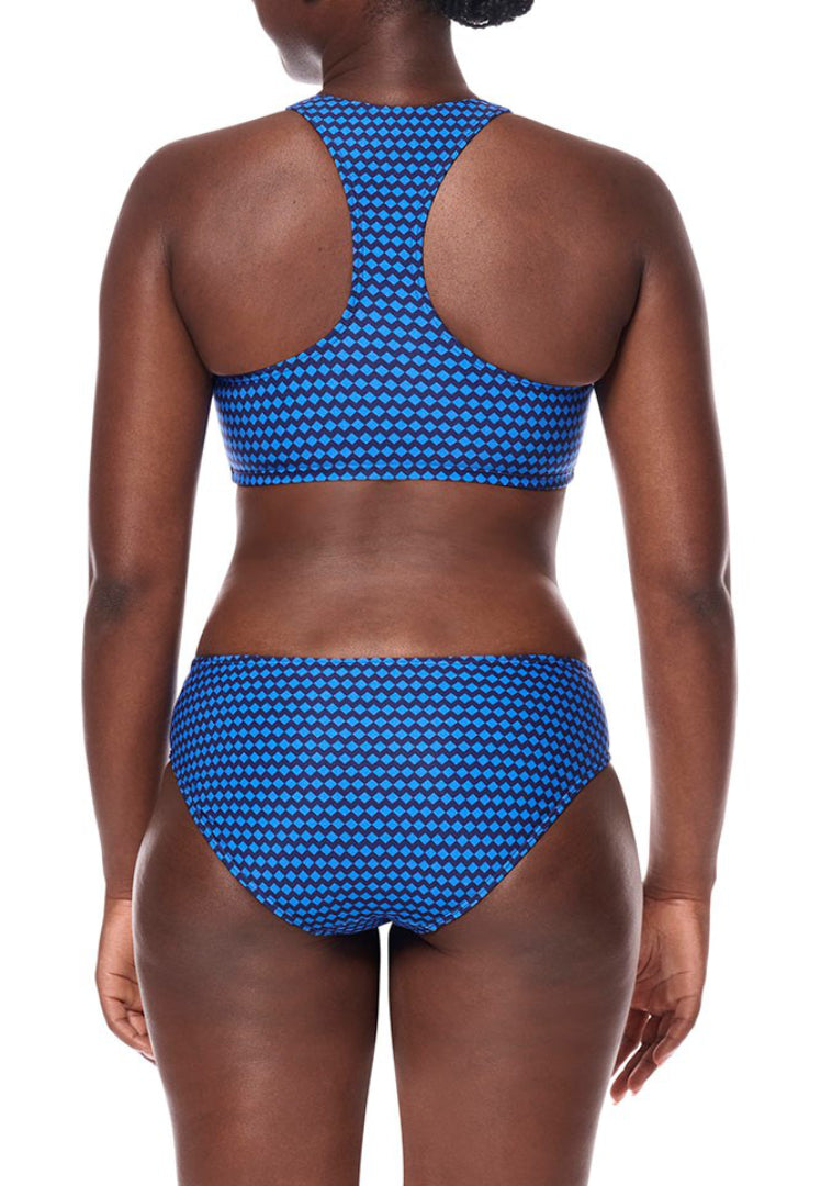 Amoena Padua blue patterned bikini set on a white background