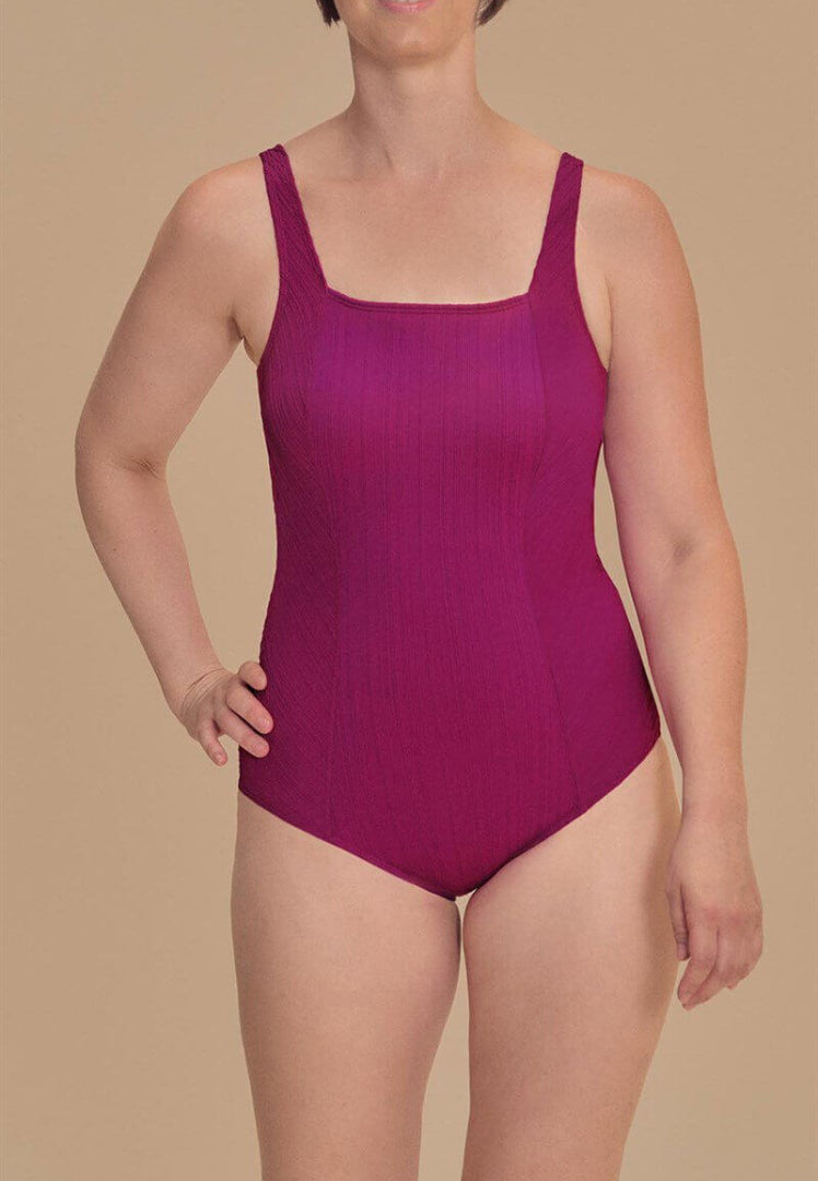 Amoena Treviso One-Piece Swimsuit - Berry | Naturally You