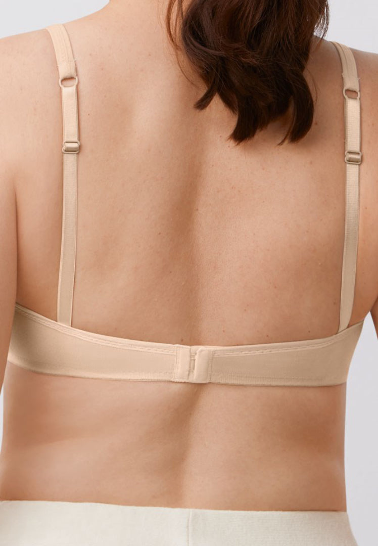 Amoena Lara Cotton Wire-Free Padded Bra - Sand