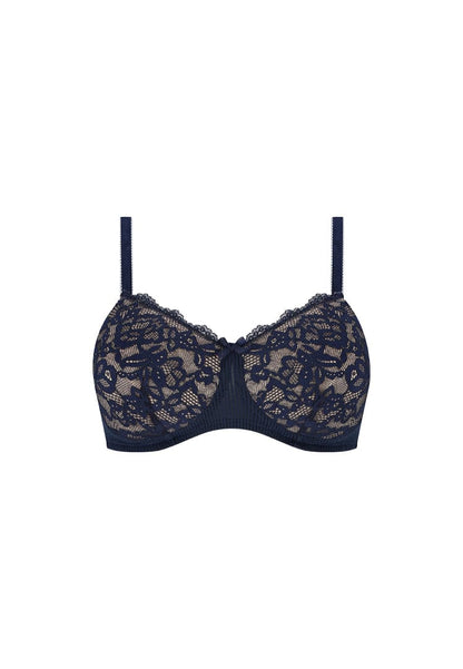 Amoena Mastectomy Brassiere Amoena Kyra Wire-Free Padded Bra - Dark Blue/Sand