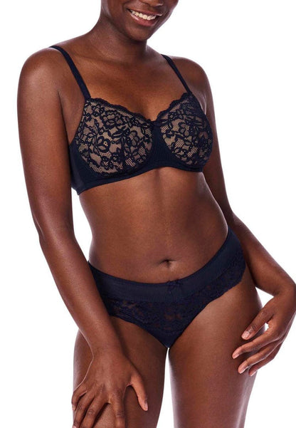 Amoena Mastectomy Brassiere Amoena Kyra Wire-Free Padded Bra - Dark Blue/Sand