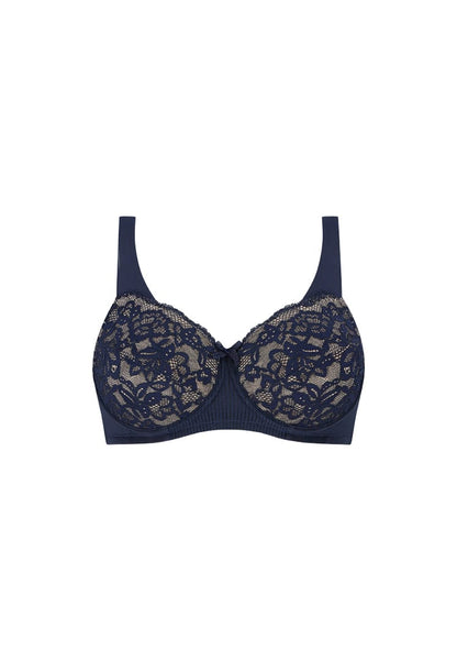 Amoena Mastectomy Brassiere Amoena Kyra Wired Bra - Dark Blue/Sand