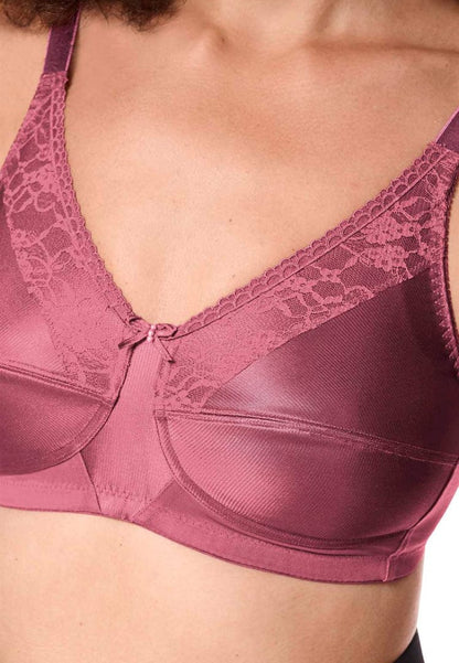 Amoena Mastectomy Brassiere Amoena Nancy Wire-Free Bra - Dark Rouge