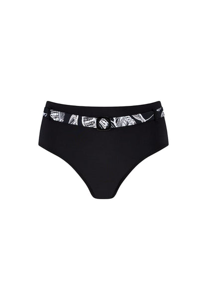 Amoena Swimwear Amoena Lanzarote High-Waisted Bikini Bottom - Black/White