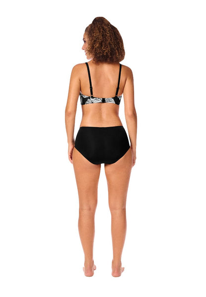 Amoena Swimwear Amoena Lanzarote High-Waisted Bikini Bottom - Black/White