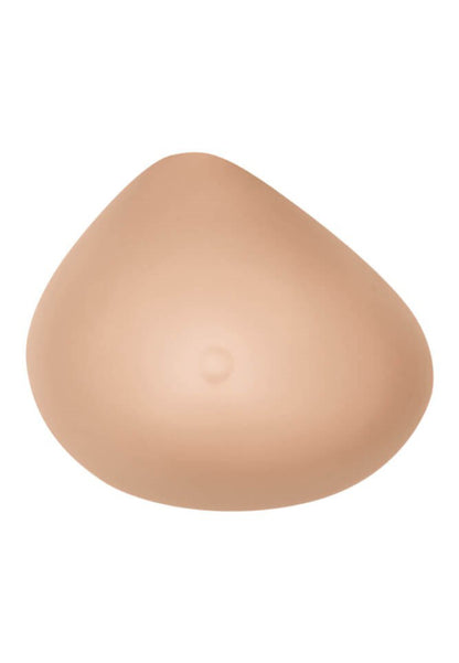 Amoena Essential Light 3E breast form in ivory front view showing natural shape and InTouch silicone construction