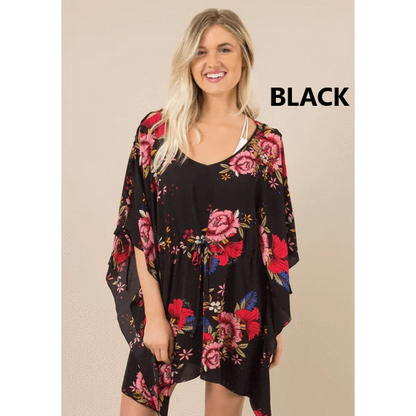 Noelle Shirts XS / Black Noelle Blossom Babe Cover Up