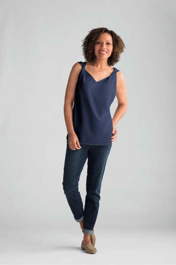 Twisted Top-Blue-Small FINAL SALE