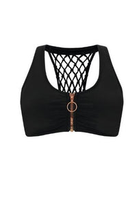Dubai Bikini Top-Black/Copper 16B FINAL SALE