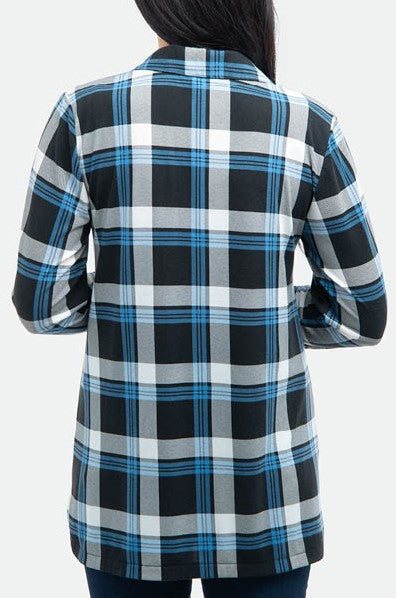 Noelle Plaid Collared Button Down Top