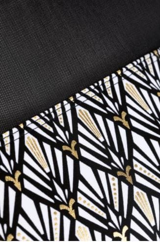 Amoena Swimwear 22 / B / Black/White/Gold Amoena Be Elegant Half-Bodice Swimsuit