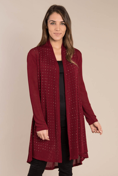 Noelle Cardigan Noelle Studded Open Knit Cardigan