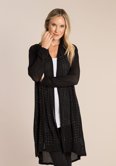 Noelle Cardigan Noelle Studded Open Knit Cardigan