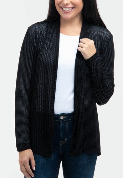 Noelle Shirts Navy / XS Noelle Short Open Knit Cardigan
