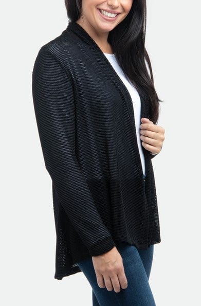 Noelle Shirts Navy / XS Noelle Short Open Knit Cardigan